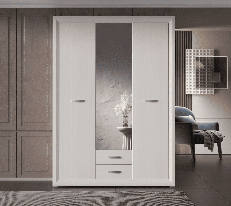 Шкаф Мальта лиственница сибирская/орех лион SZF3D2S_1