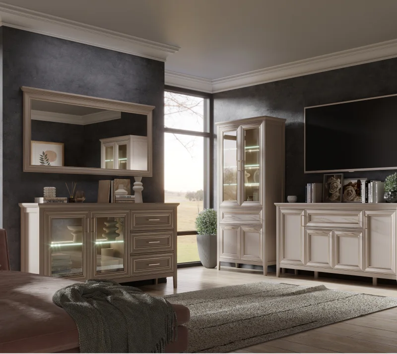 Зеркало Классик глиняный серый LUS_2