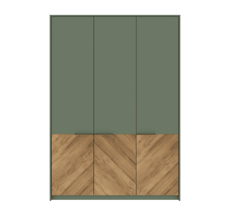 Шкаф Сиена дымчатый зеленый/дуб вотан SZF3D
