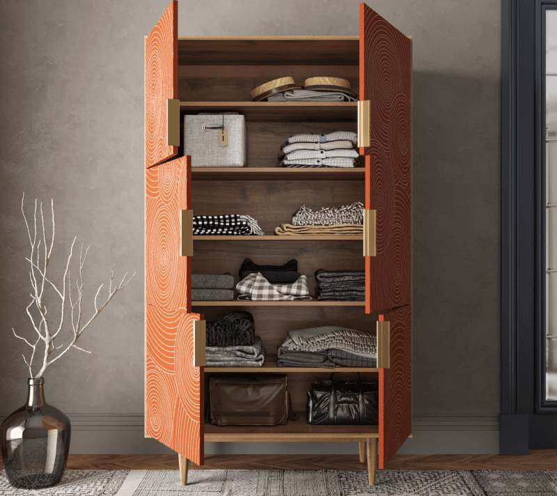 Шкаф Лайн красный R20/red_2