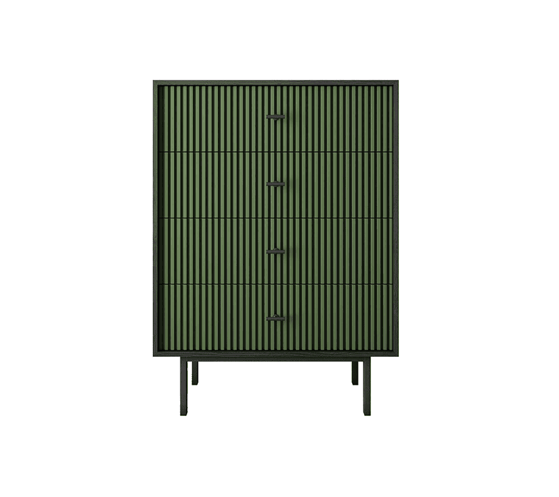 Комод Эмерсон зеленый/черный EM18/green/L