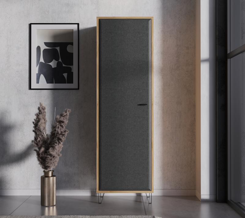 Шкаф Грейс дуб наварра/графит SZF1D_1