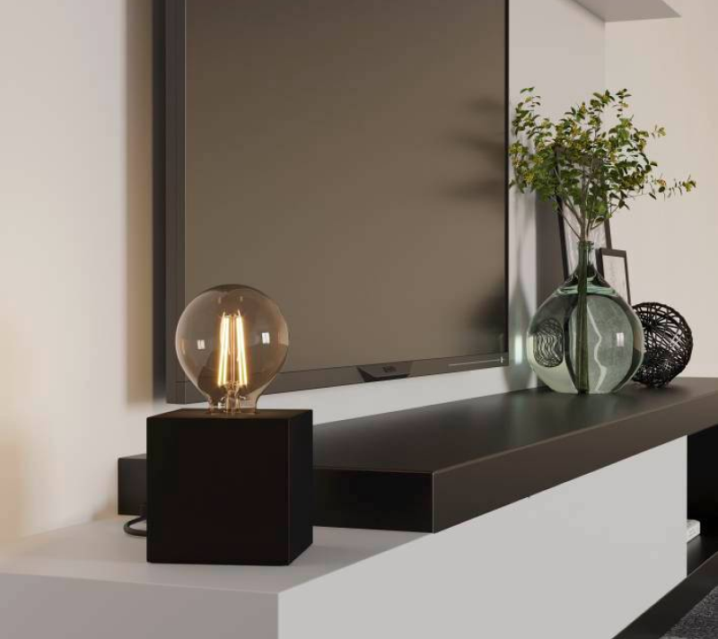 Настольная лампа Прествик 2 бронзовый темный 43549_1