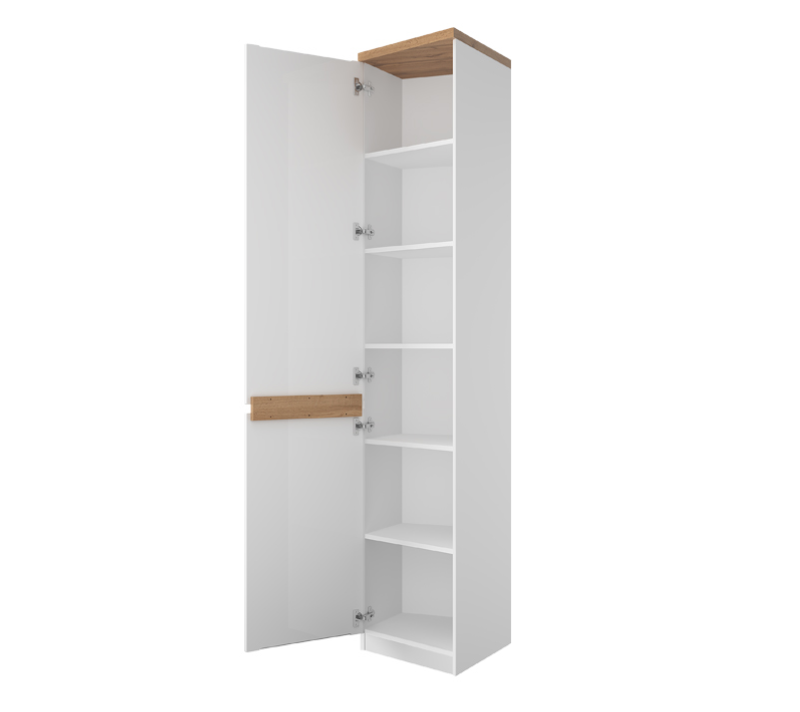 Шкаф Таурус белый глянец/дуб вотан 1DTP_1