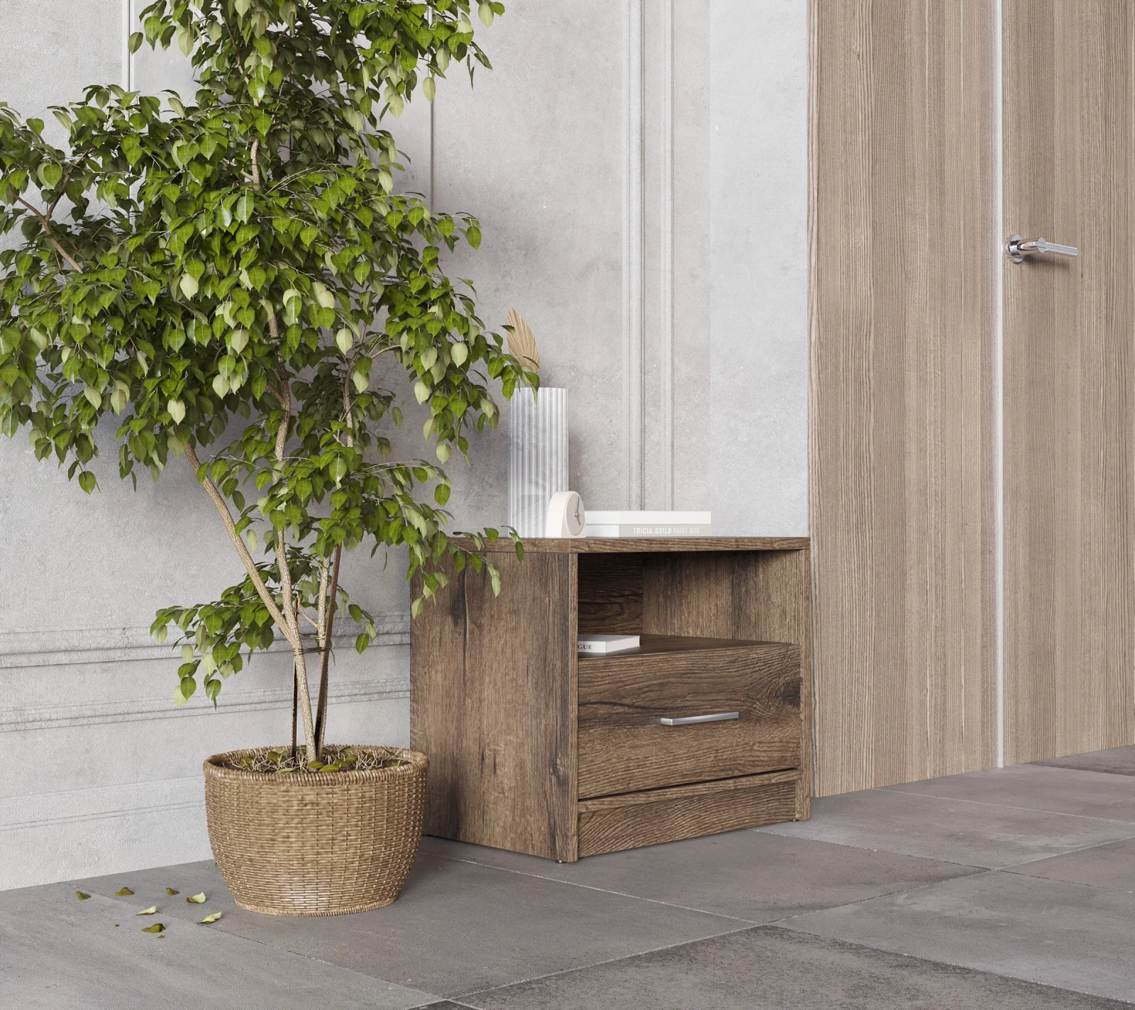 Тумба прикроватная Непо дуб монастырский KOM1S_3