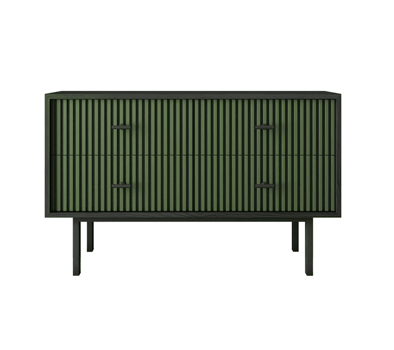 Комод Эмерсон зеленый/черный EM05/green/L