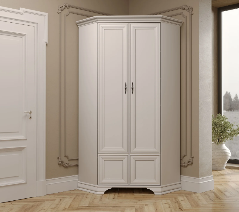 Шкаф угловой Кентаки белый SZFN2D_1