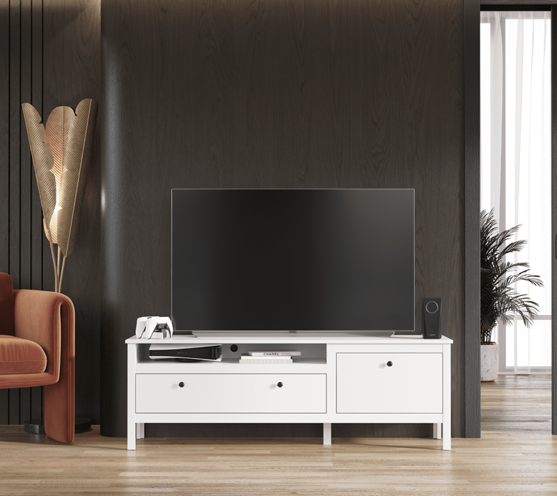 Тумба под телевизор Эва белый RTV1D1S_1