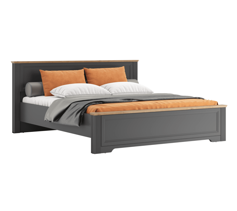 Кровать с подъемным механизмом Жасмин графит/дуб артизан LOZ180x200_2