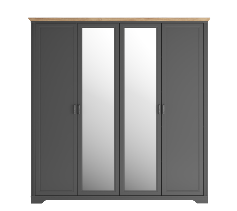 Шкаф Жасмин графит/дуб артизан SZF2L2D