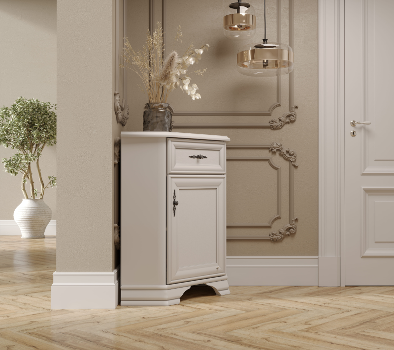 Тумба угловая Кентаки белый KOMN1D1S/P_3