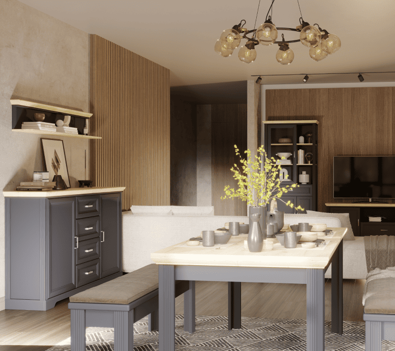 Тумба-комод Жасмин графит/дуб артизан KOM2D4S_4