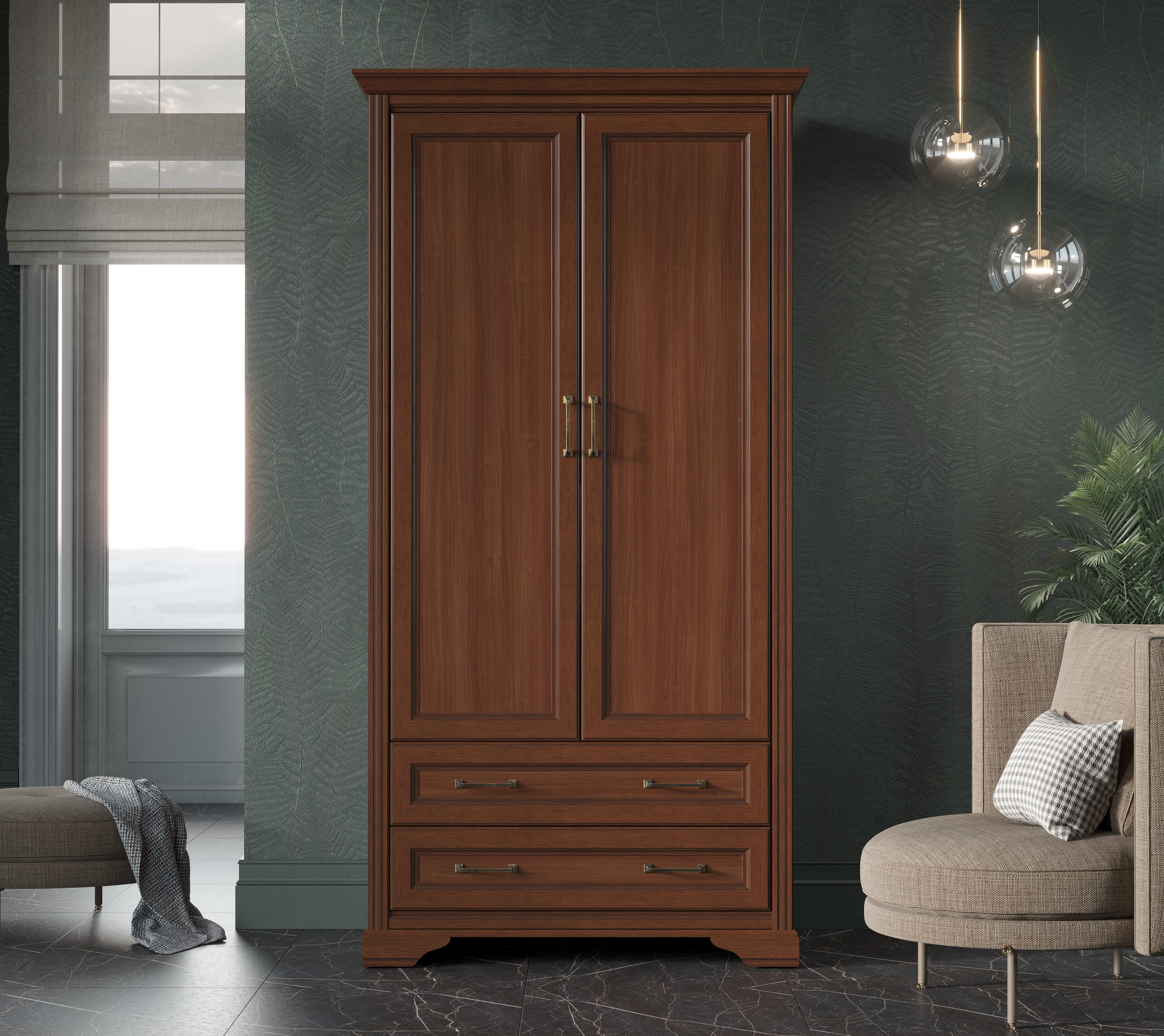 Шкаф Стилиус орех донской SZF2D2S_3