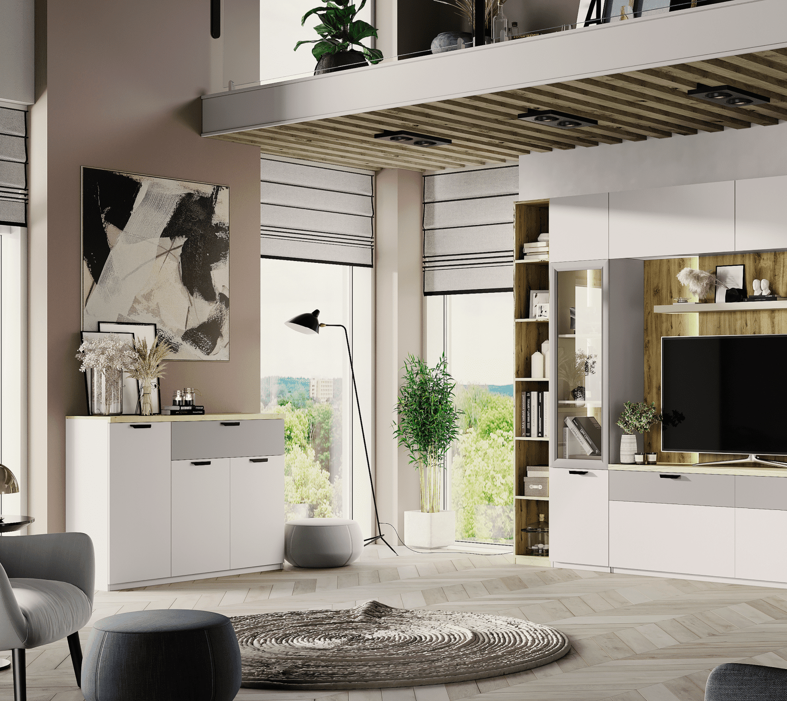 Стеллаж Модерн дуб наварра_4