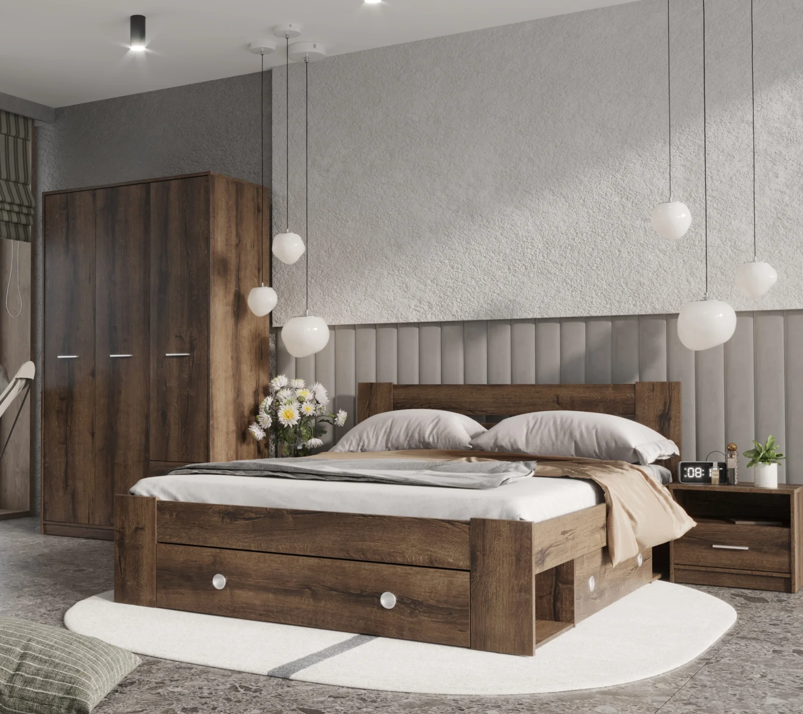 Тумба прикроватная Непо дуб монастырский KOM1S_7