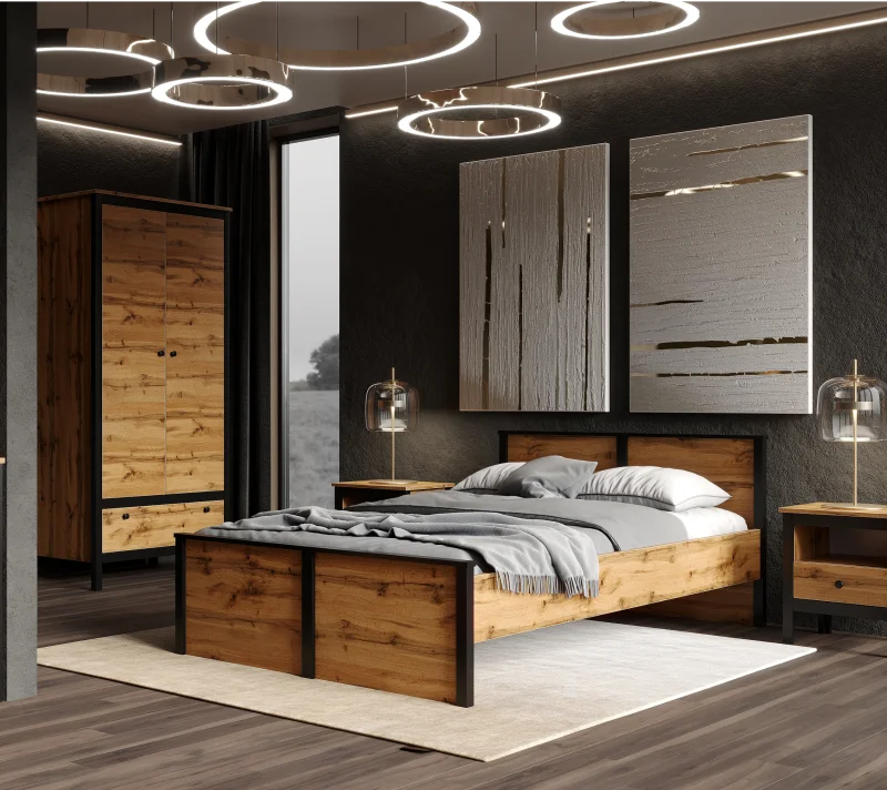 Шкаф Лофт дуб вотан SZF2D1S_6