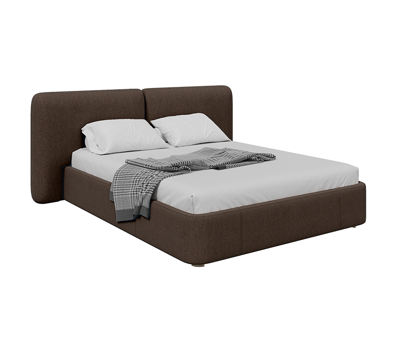 Кровать двуспальная Хаб Софт шоколад 160x200