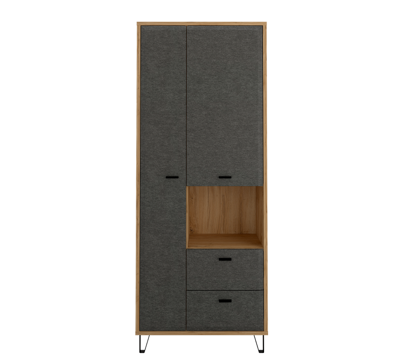 Шкаф Грейс дуб наварра/графит REG2D2S