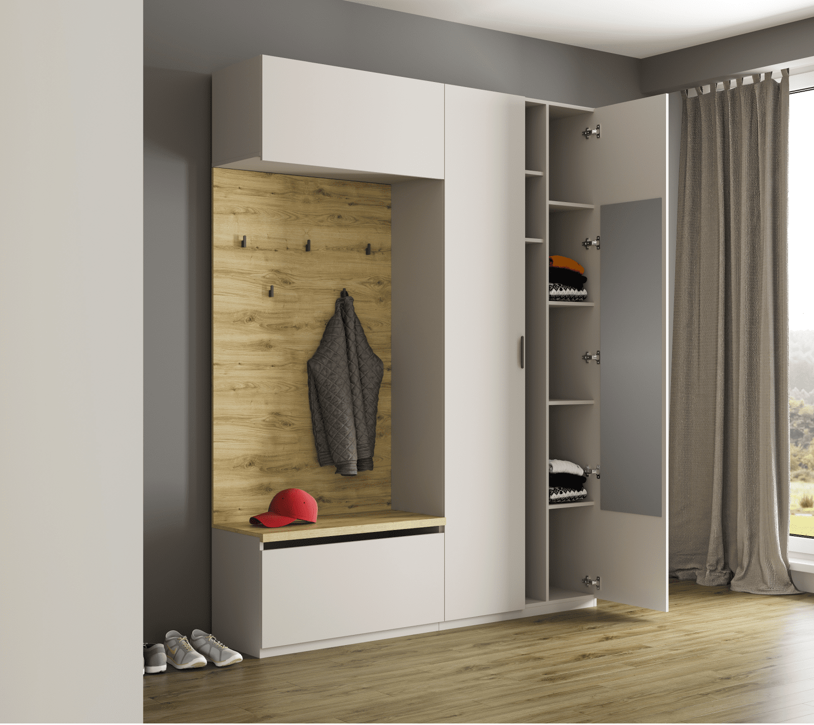 Вешалка Модерн дуб наварра 87_3