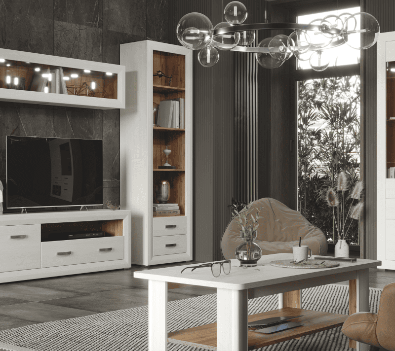 Стол журнальный Мальта лиственница сибирская/орех лион LAW_6