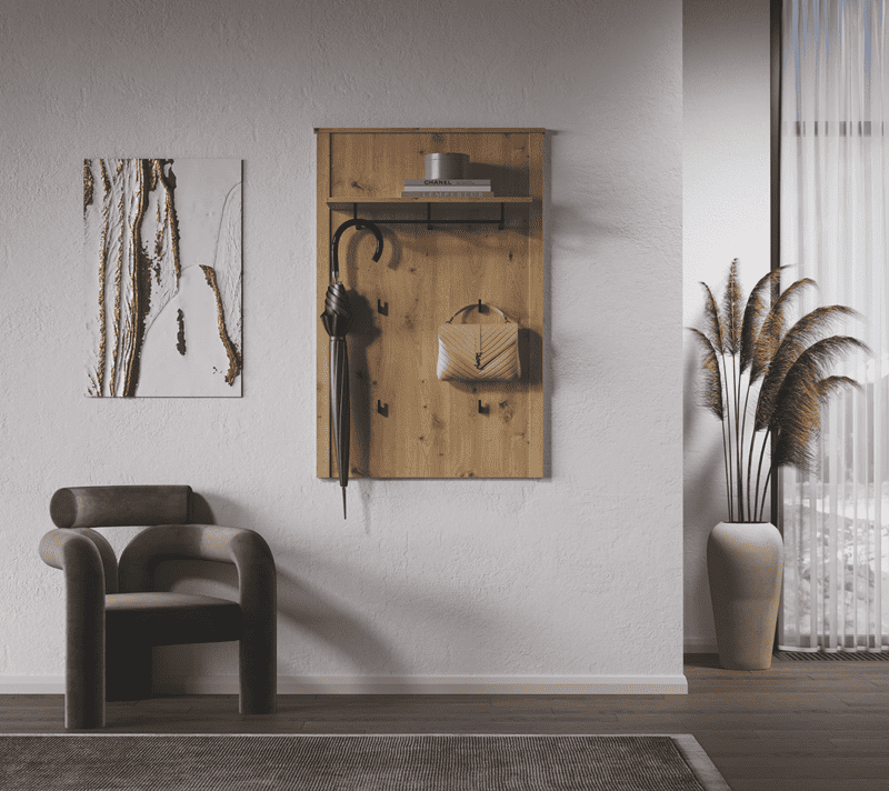 Вешалка Хельга дуб артизан WIE/80_1