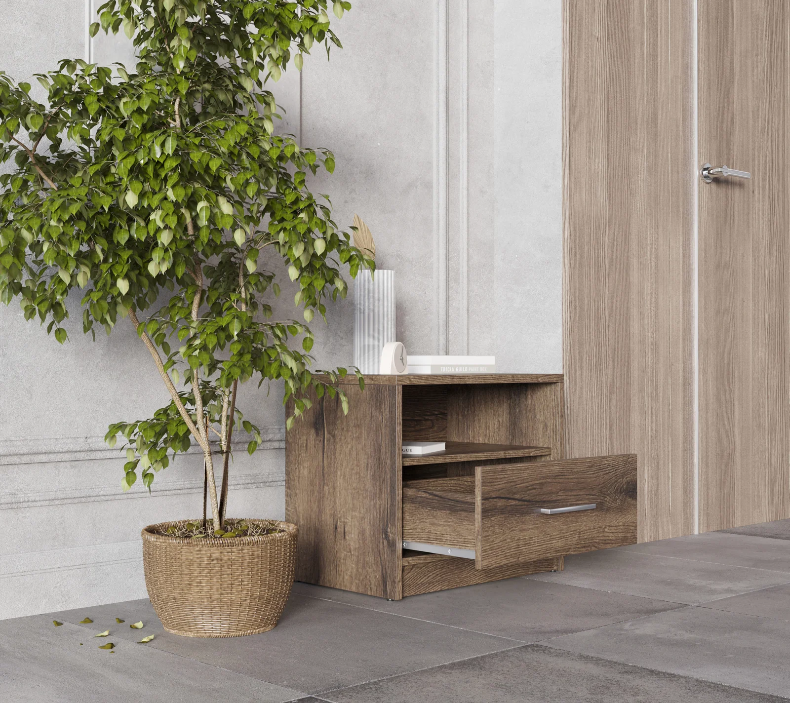 Тумба прикроватная Непо дуб монастырский KOM1S_2