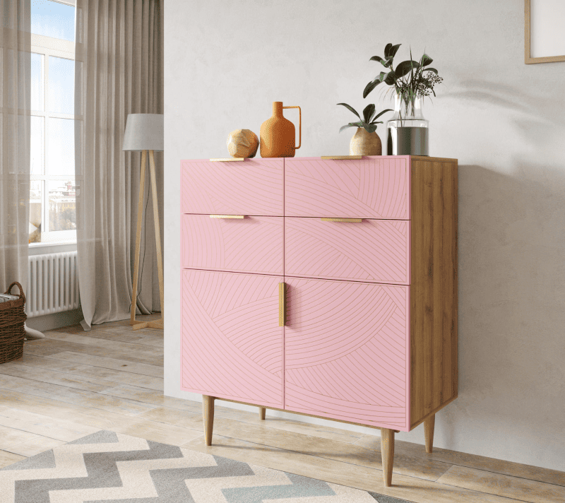 Комод Лайн розовый LN17/GR1/pink_3