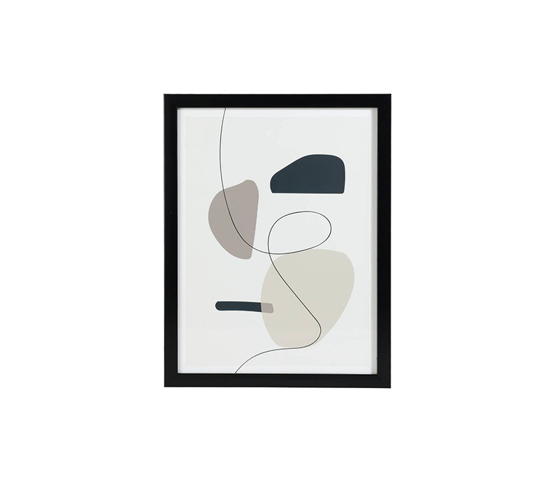 Картина Робервал белый/черный/серый 423084