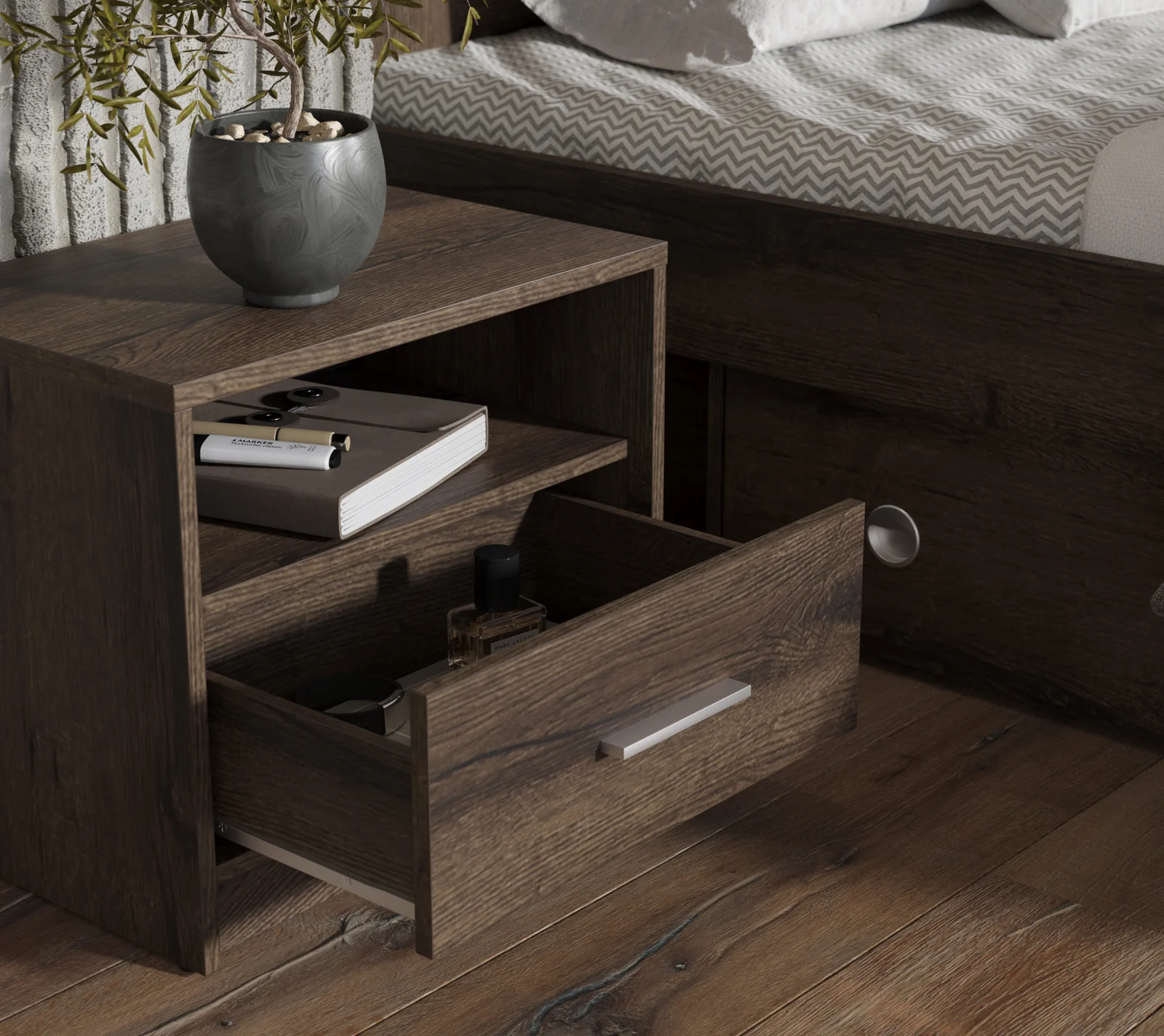 Тумба прикроватная Непо дуб монастырский KOM1S_6