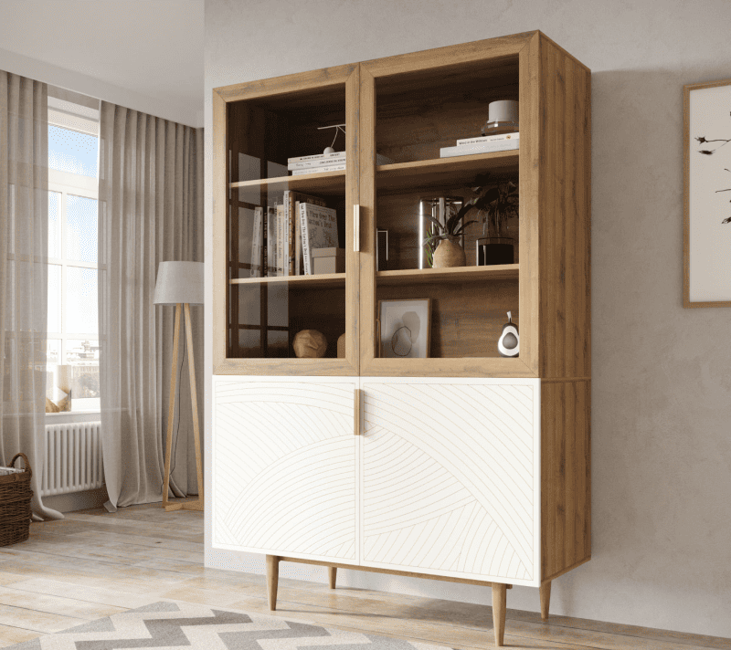 Витрина Лайн бежевый LN11/GR1/beige_3