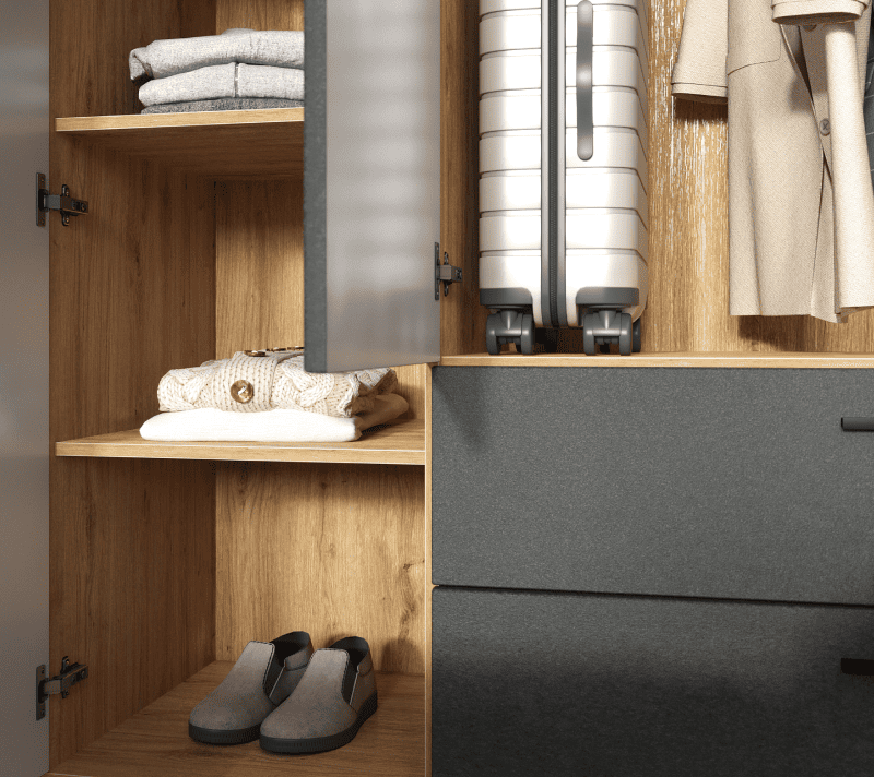 Шкаф Грейс дуб наварра/графит SZF3D2S_6