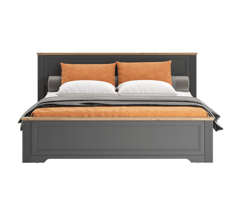 Кровать с подъемным механизмом Жасмин графит/дуб артизан LOZ180x200