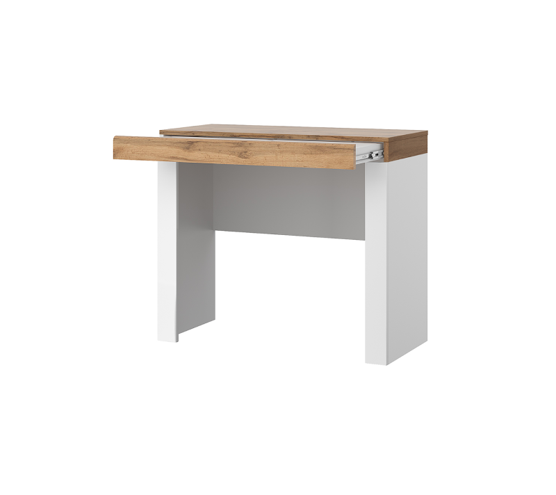 Стол туалетный белый глянец/дуб вотан Таурус 1S_1