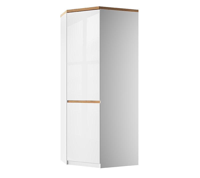 Угловой шкаф Таурус белый глянец/дуб вотан 1DGP