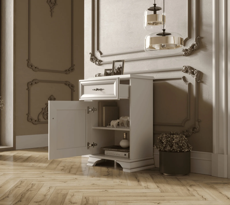 Тумба Кентаки белый KOM1D1S/L_2