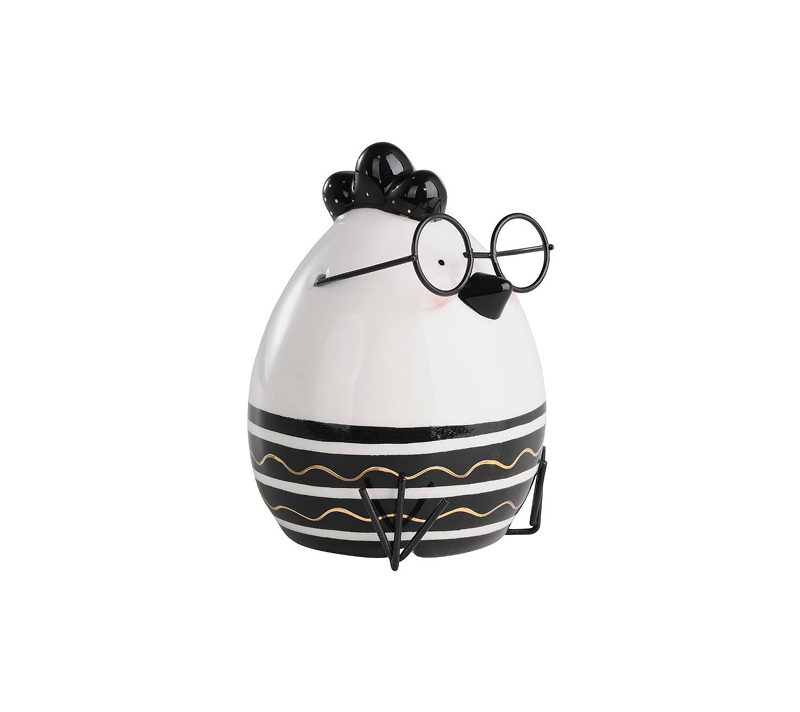 Фигурка Цыпленок Ланджут белый/черный 427917