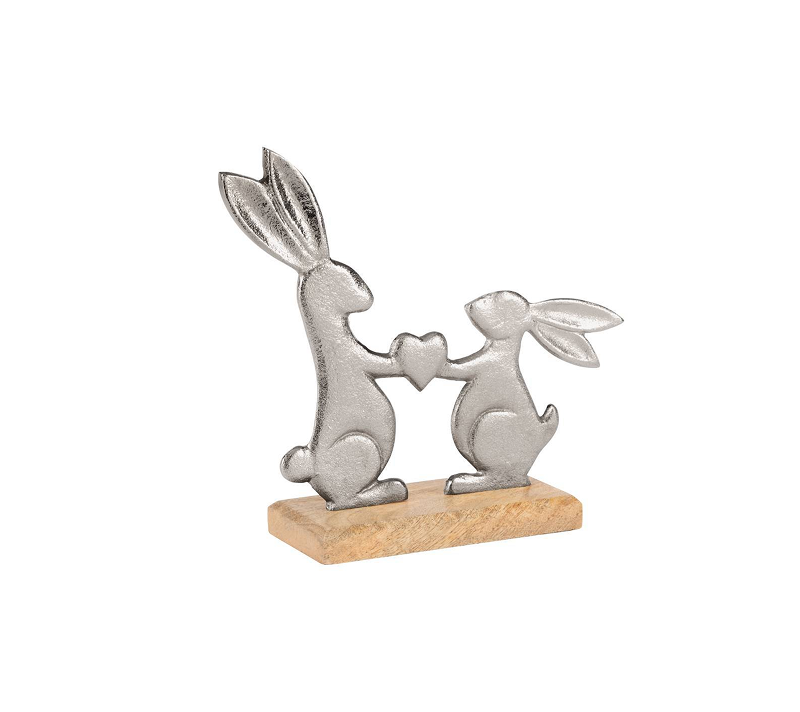 Фигурка Зайцы Амоатсу серебряный 427366