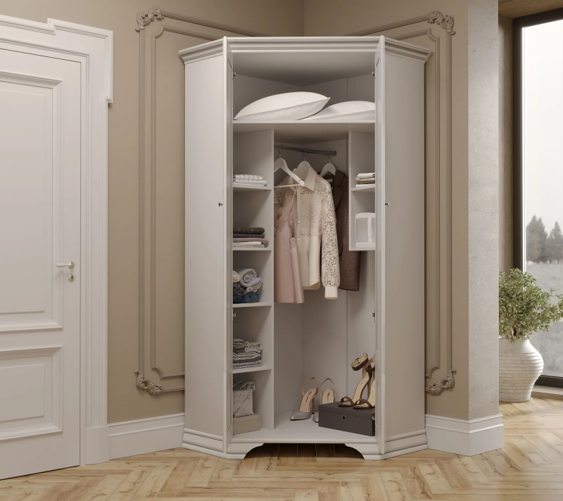 Шкаф угловой Кентаки белый SZFN2D_2