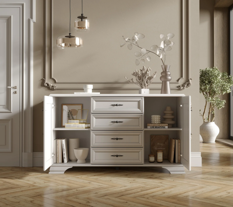 Тумба-комод Кентаки белый KOM2D4S_2