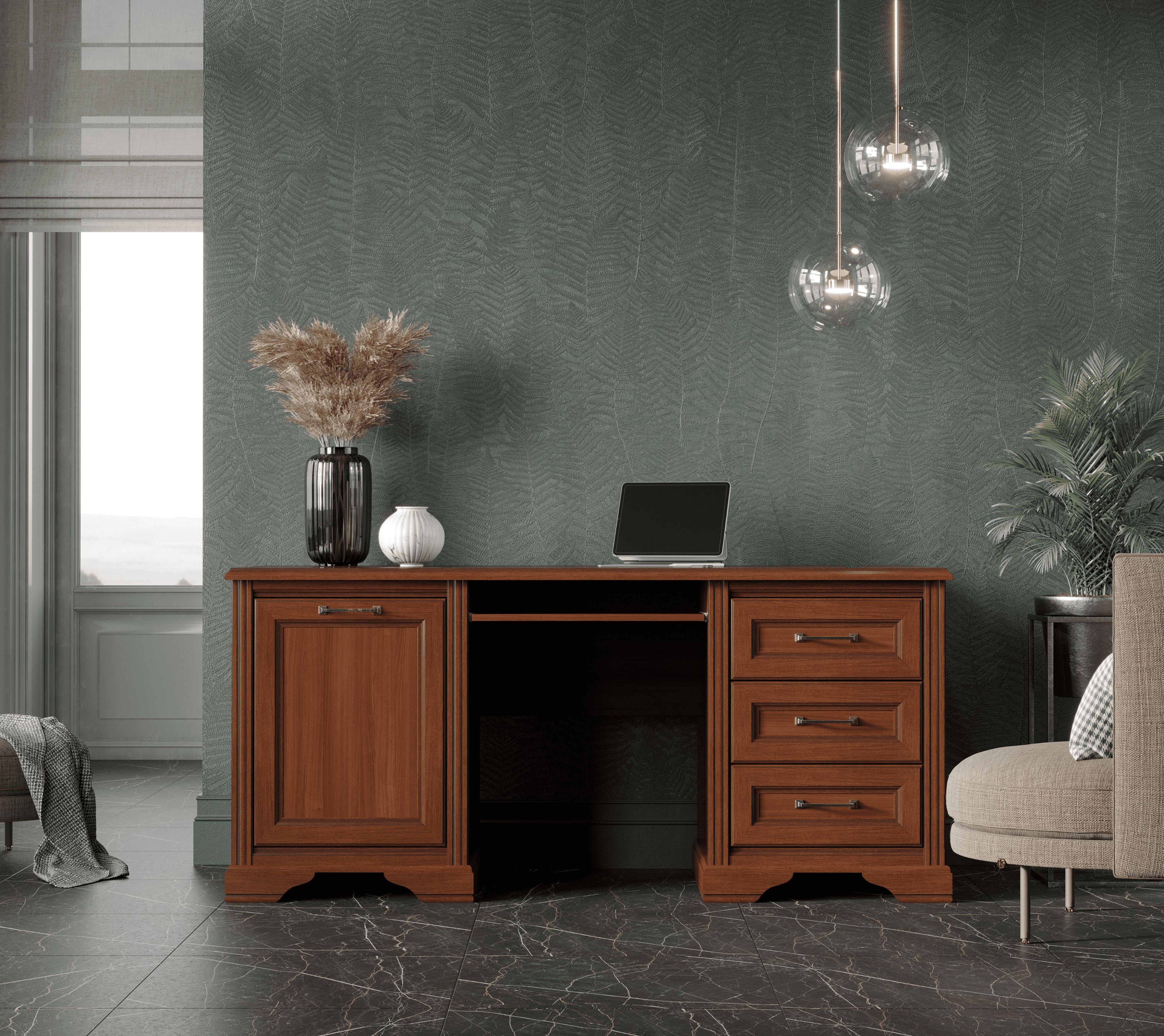 Стол письменный Стилиус орех донской BIU/170_1