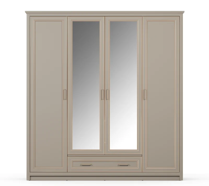 Шкаф с зеркалом Классик глиняный серый SZF2D2L1S
