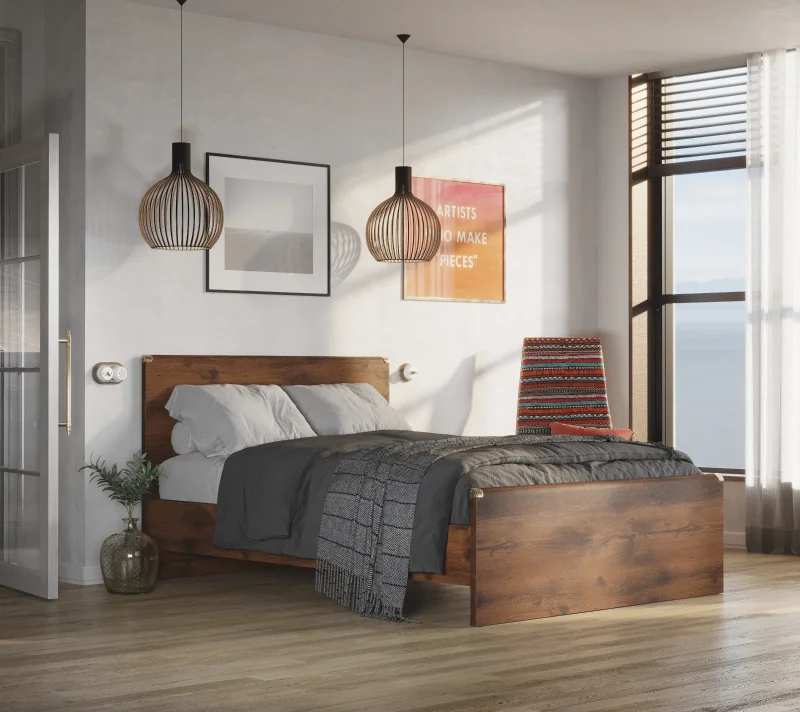 Кровать Индиана дуб саттер JLOZ140x200_2