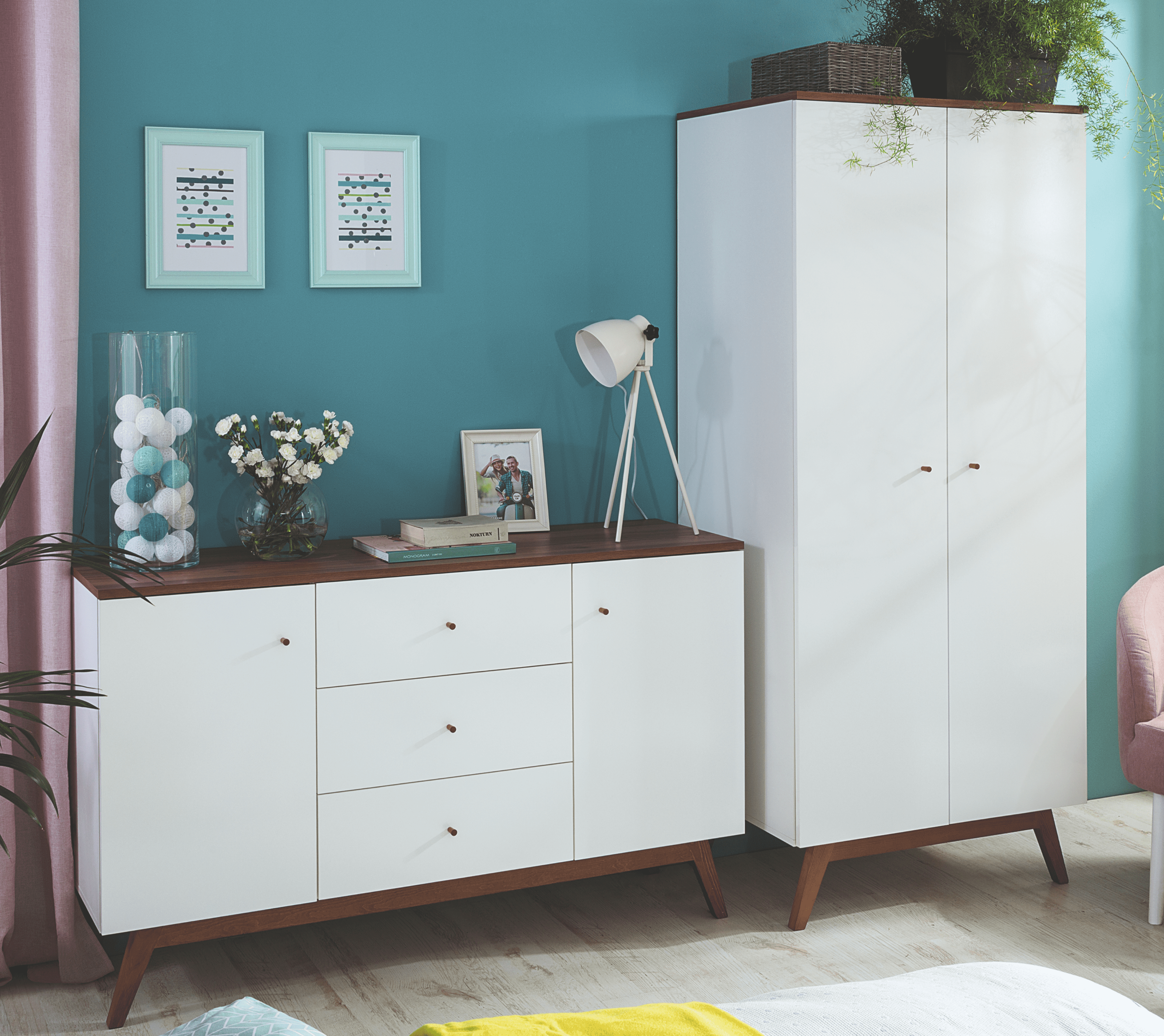 Тумба-комод Хеда белый KOM2D3S_3