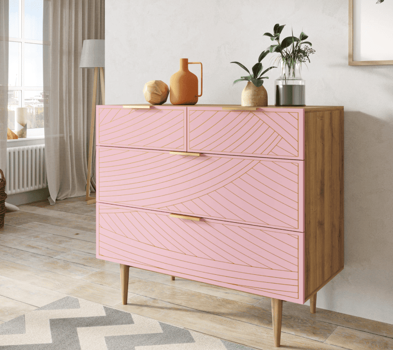 Комод Лайн розовый LN14/GR1/pink_3