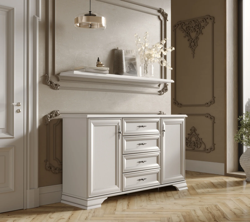 Тумба-комод Кентаки белый KOM2D4S_3