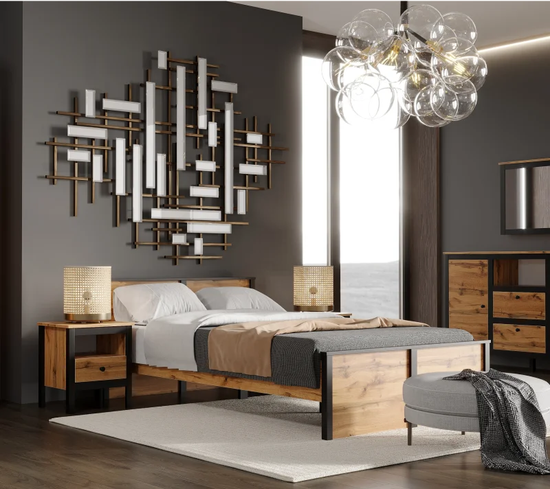 Тумба прикроватная Лофт дуб вотан KOM1S_7