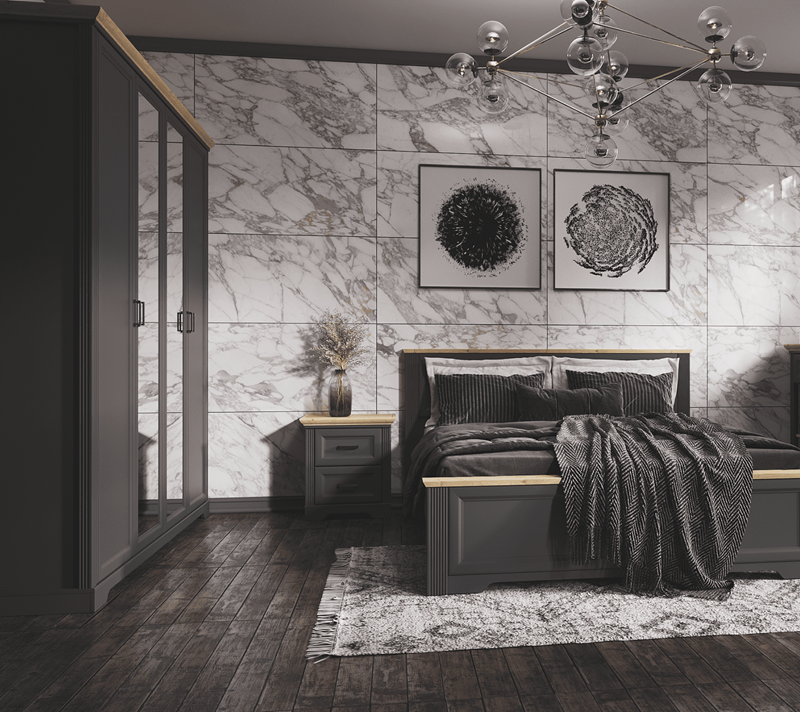 Шкаф Жасмин графит/дуб артизан SZF2L2D_3