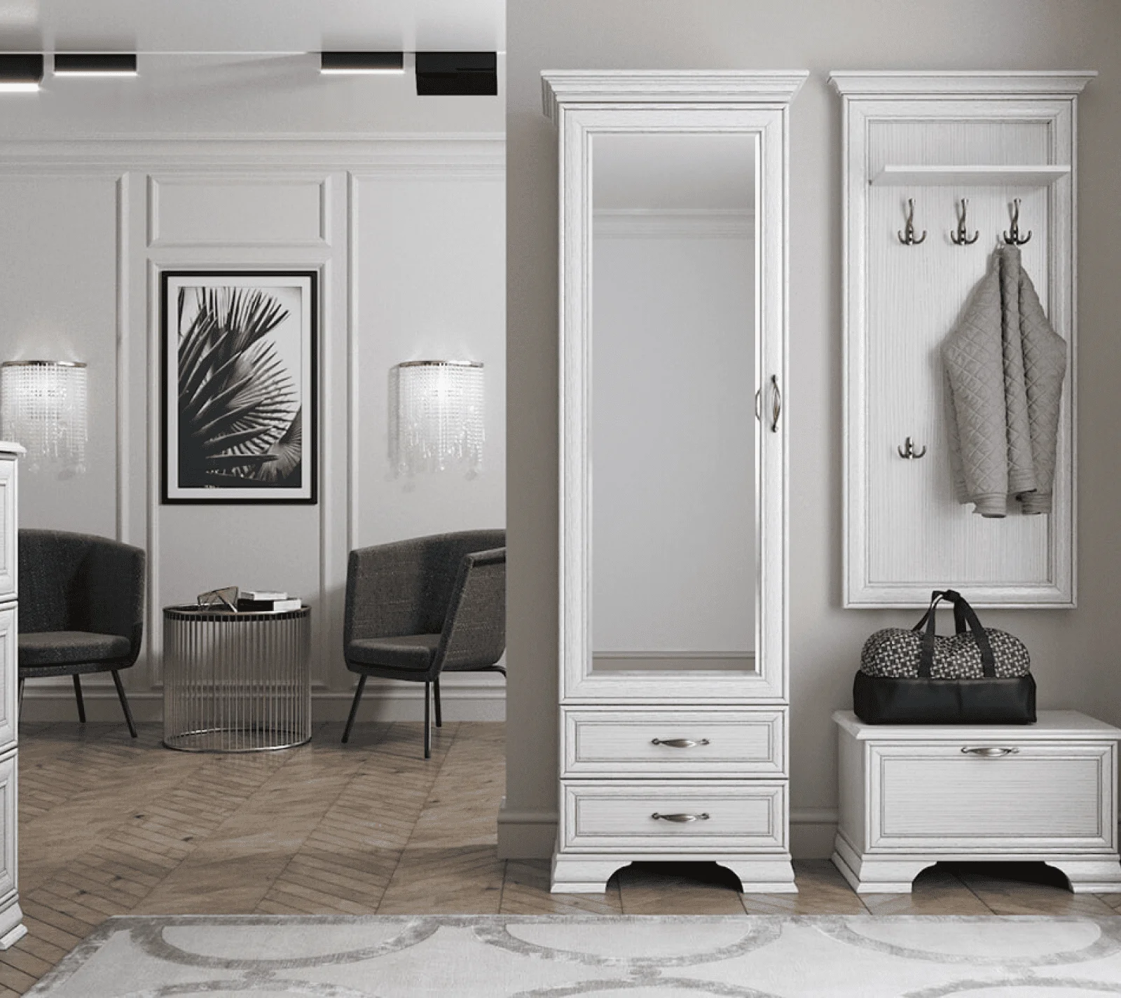 Вешалка Тиффани вудлайн кремовый L_1