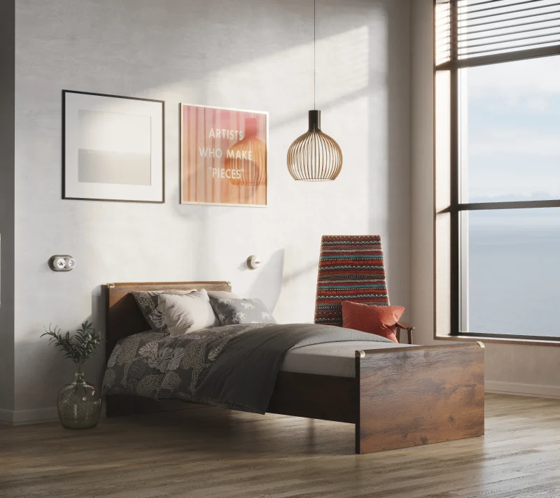 Кровать Индиана дуб саттер JLOZ90x200_2