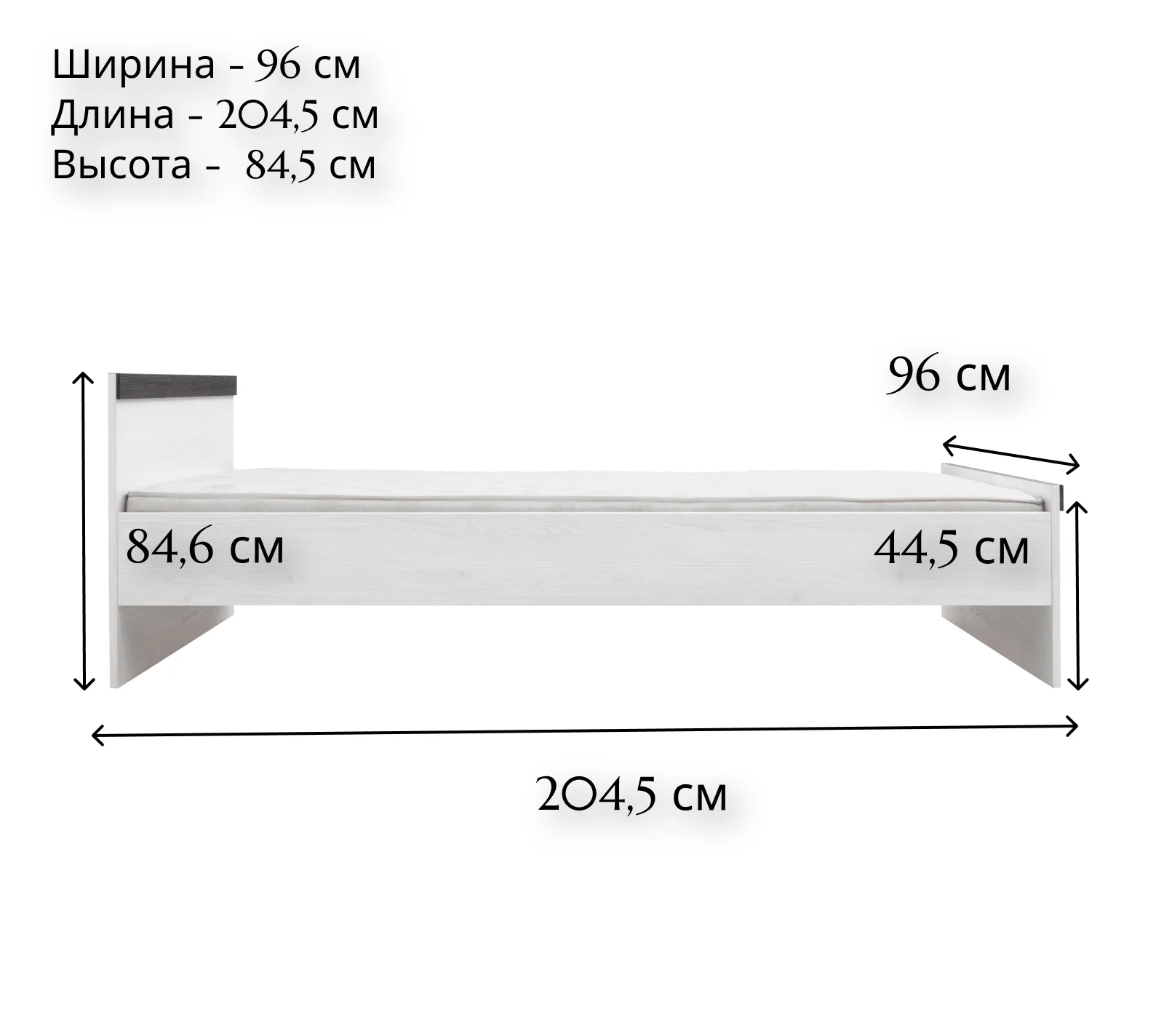 Кровать Порто джанни/сосна ларико LOZ90х200_1